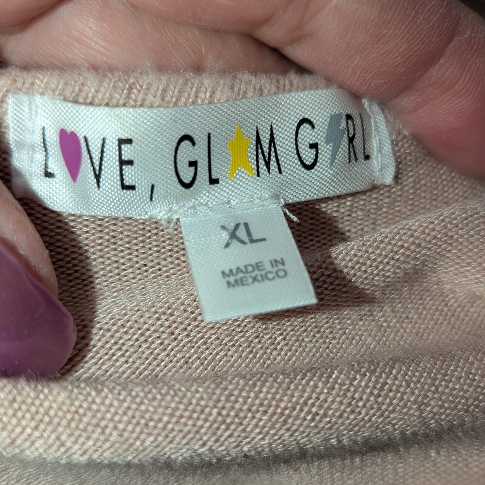 Love Women's Light Pink Long Sleeve Sweater - Picture 4 of 6